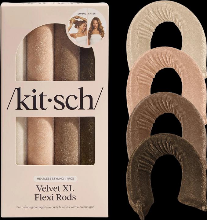 Produktbild Kitsch Lockenwickler Velvet Flexi Stäbe Eukalyptus 4er Set