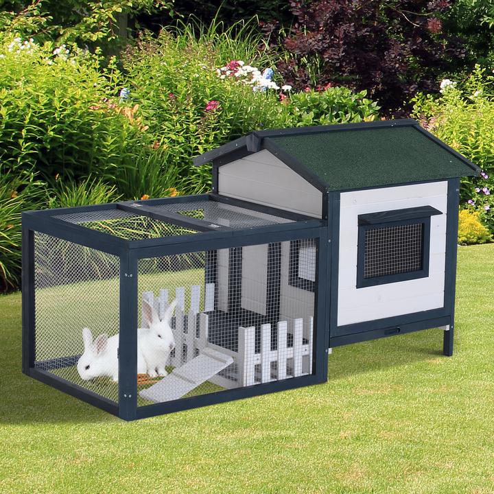 Actual product image PawHut Guinea pig hutch with outdoor enclosure