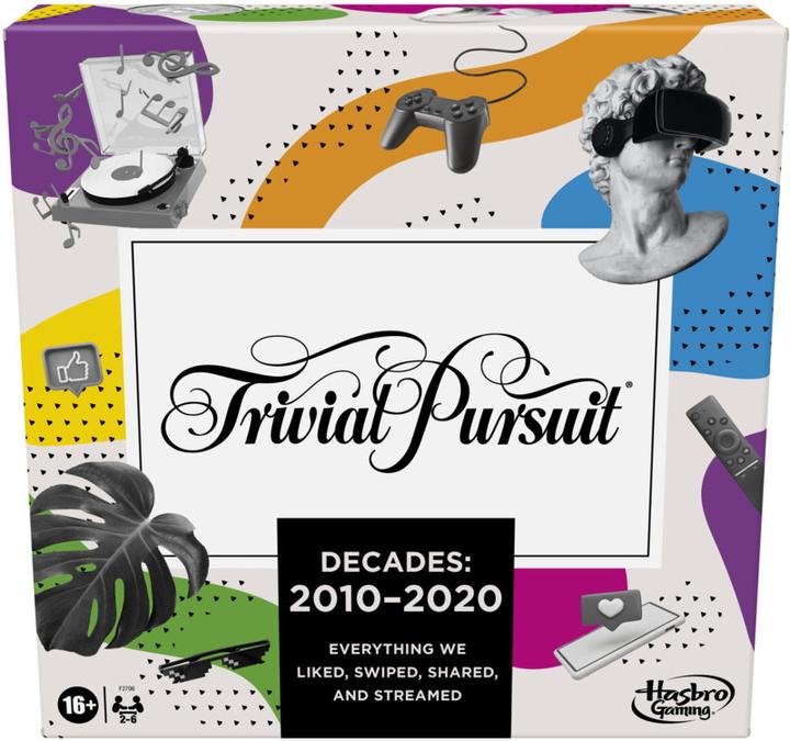 Hasbro Gaming Trivial Pursuit Decades 2010 to 2020 Board game Trivia (Finnish)