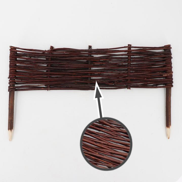 Immagine prodotto Aquagart 2 Beeteinfassungen aus Weide 30x100cm I Beetbegrenzung /Weidenzaun zur Beetumrandung Rasenkante (100 cm)