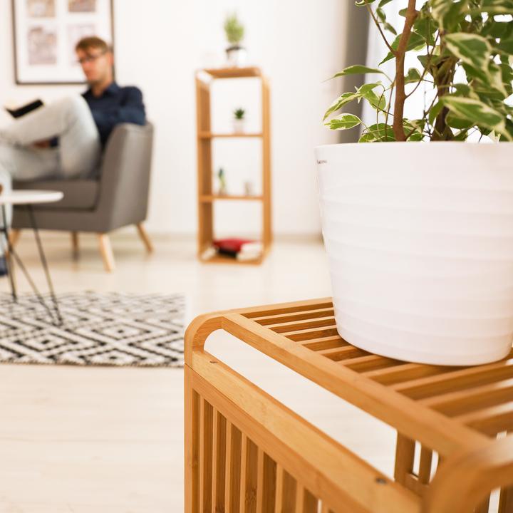 Actual product image Relaxdays Bamboo Storage Shelf (33 x 33 x 33 cm)