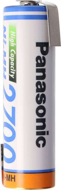 Produktbild Panasonic Akku Mignon AA NiMH, BK-3HGAE mit Lötfahne in Z-Form (1 Stk., AA, 2700 mAh)