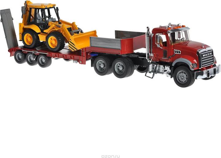 Produktbild Bruder Mack Granite LKW mit Tieflader und Bagger