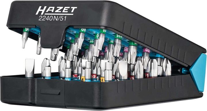 Image du produit HAZET Jeu d'embouts-tournevis (bits) 2240N/51 ∙ Hexagone massif 6,3 (1/4 pouce) ∙ Profil Pozidriv P… (C 6.3)