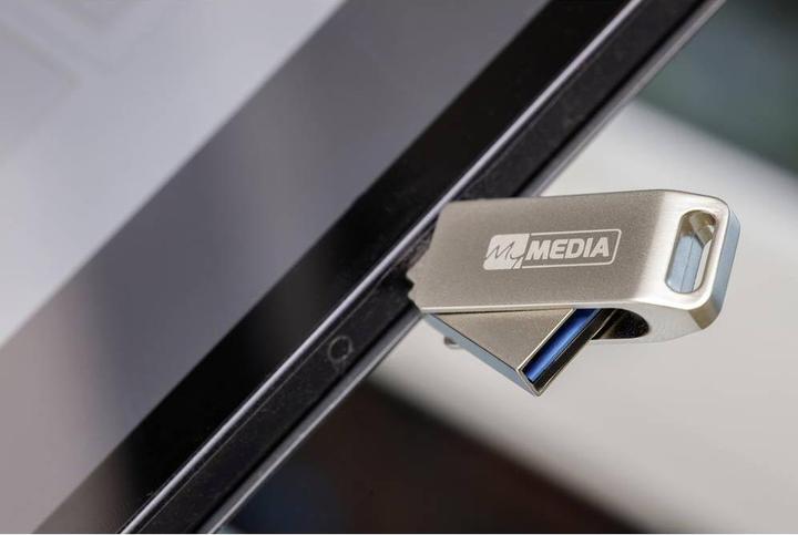 Actual product image MyMedia USB 3.2 OTG Stick 16GB, Type A-C, My Dual, silver (16 GB, USB 3.2, USB-A, USB-C)