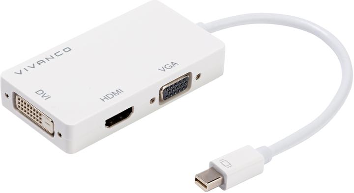 Productafbeelding Vivanco Adapter Mini DisplayPort - HDMI, DVI, VGA (HDMI, 10 cm)