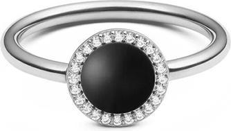 Daniel Wellington Elegant Ring With Black Agate And Crystals Audrey Dw0040138