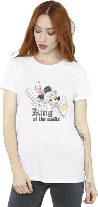 Actual product image Disney Womens/Ladies Mickey Mouse King Of The Castle Cotton Boyfriend T-Shirt (3XL)