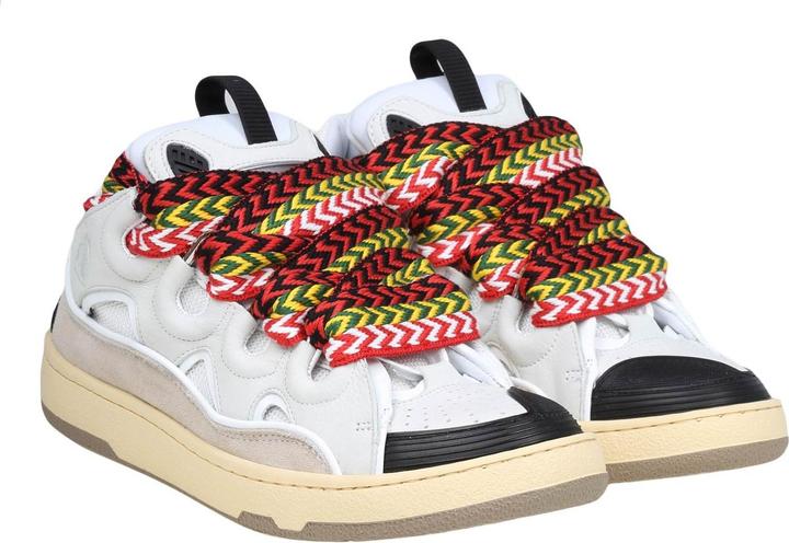Actual product image Lanvin skate sneakers in black and white leather (36)
