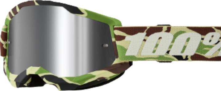 Actual product image 100% STRATA 2 Goggle War Camo - Mirror Silver Lens (War Camo, Silver)