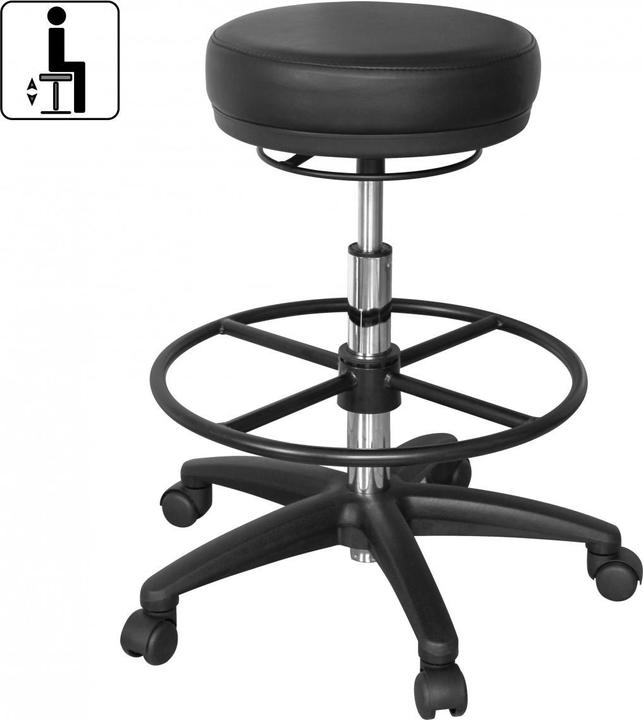 Image du produit FineBuy Tabouret de travail Tissu Noir