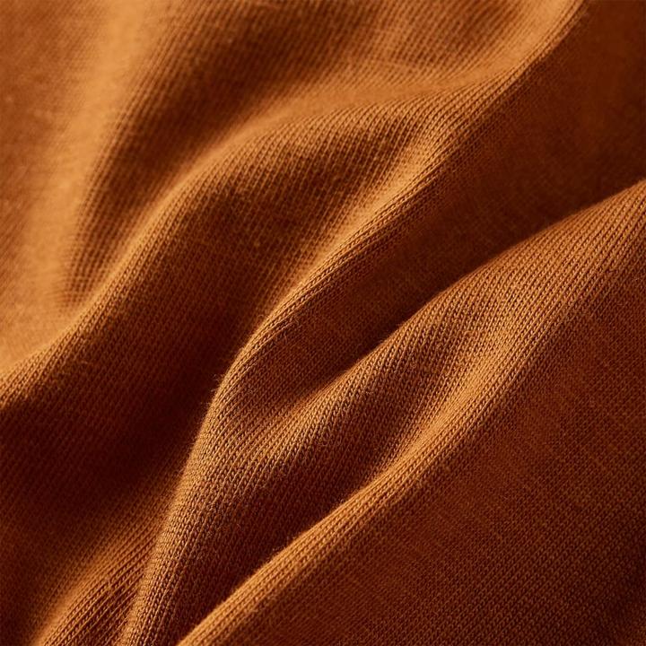 Actual product image VidaXL Children's long-sleeved shirt cognac 104,Material: 100 (104)
