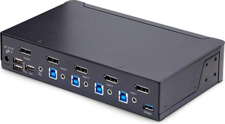 StarTech com 4-Port 8K KVM-Switch DisplayPort 1.4, 8K 60Hz / 4K 144Hz, DP 1.4, 2x USB 3.0 Ports, 4x