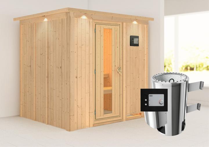 Produktbild Karibu Daria mit Dachkranz (Plug & Play 3,6 KW externe Steuerung)