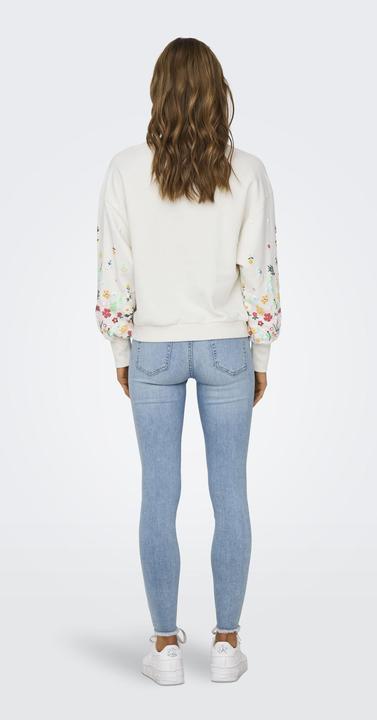 Image du produit Only Coupe normale Col rond Manches côtelées Épaule basse Sweat-shirt (XS)