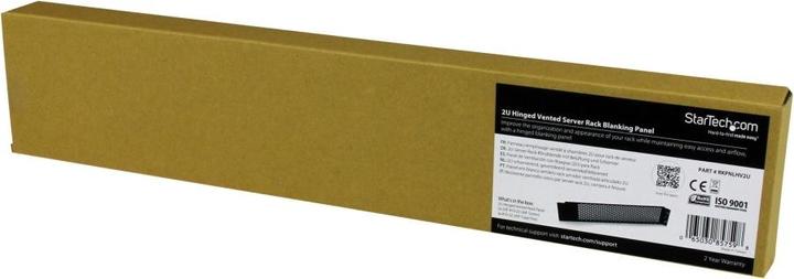 Produktbild StarTech 2HE Rackblende mit Scharnier und Belüftung - 19 Zoll Server Rack Blindpanel