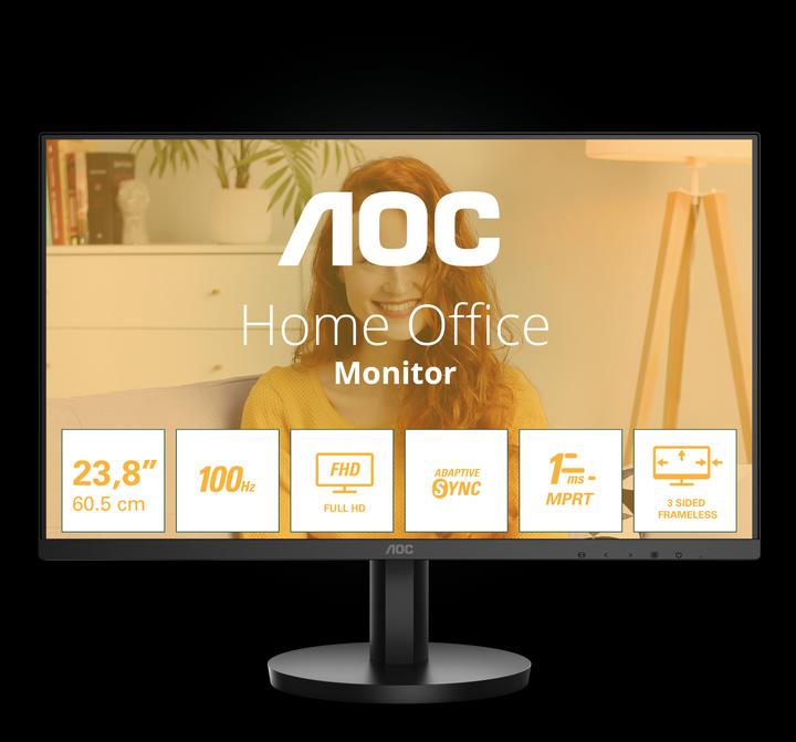 Immagine prodotto AOC Monitor LED VA 24B3HMA2,,, 4ms, 1x DSUB, 1x HDMI, altoparlanti (1920 x 1080 pixel, 23.80")