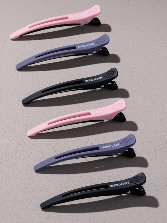 Actual product image Procare Premium Hair Sectioning Clips Pink/Violett/Black