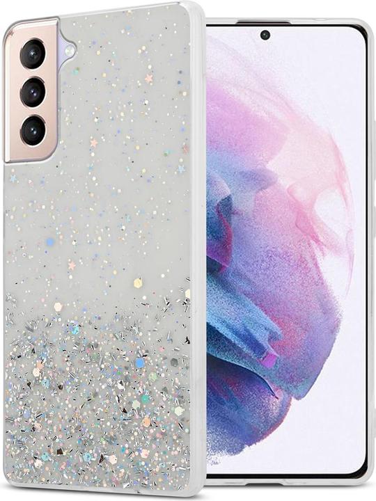 Transparent with glitter