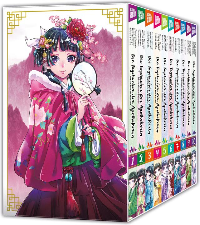 Immagine prodotto Die Tagebücher der Apothekerin - Geheimnisse am Kaiserhof 1-10 im Schuber (Tedesco, Itsuki Nanao, Natsu Hyuuga, 2024)