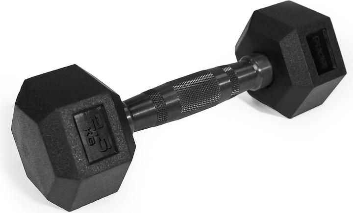 Zipro HEX rubberised dumbbell (1 x 2.5 kg)