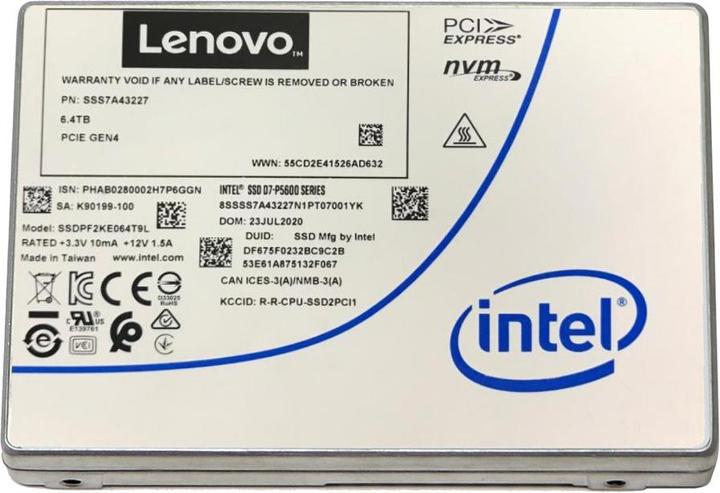 Image du produit Lenovo ThinkSystem 2.5" U.2 P5620 12.8TB Mixte (12800 Go, 2.5")