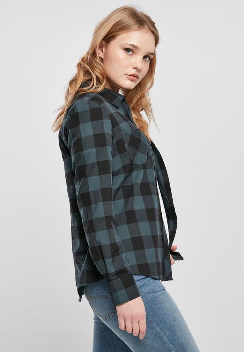 Produktbild Urban Classics Ladies Turnup Checked Flanell Shirt (XXL)