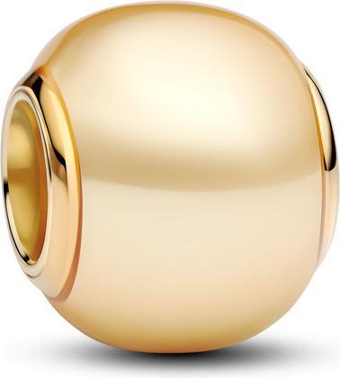 Pandora Lacquered Artificial Yellow Pearl Charm (Vergoldet, Edelstahl)