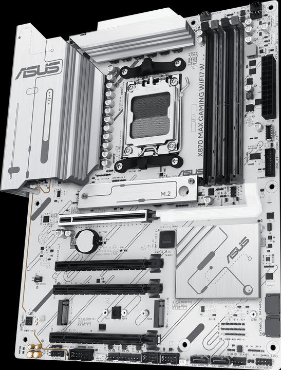 Actual product image ASUS MB AMD AM5 X870 MAX GAMING WIFI7 White (AM5, AMD X870, ATX)