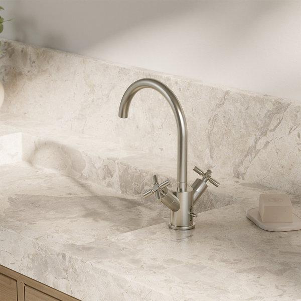 Immagine prodotto Steinberg Miscelatore per lavabo serie 250, girevole, a due maniglie, con scarico a scomparsa, sporg