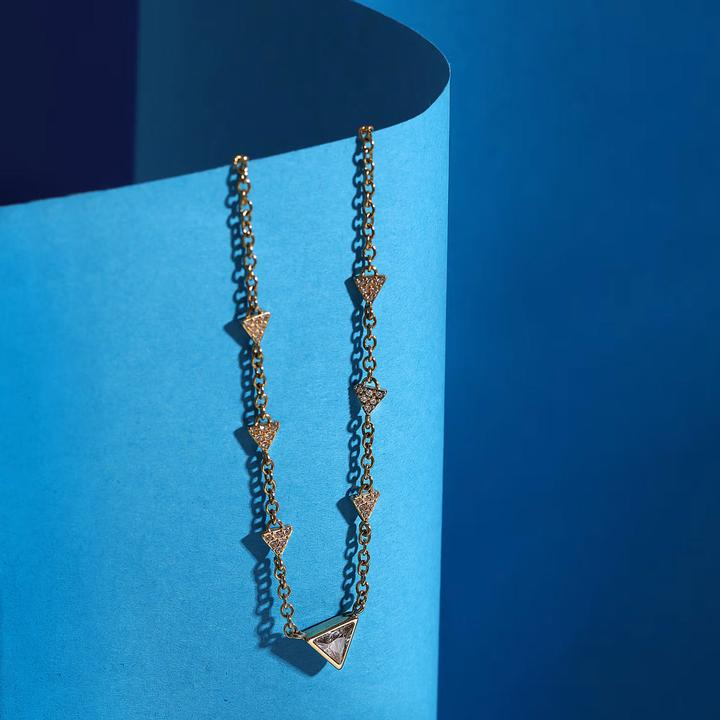 Produktbild Morellato Decent Gold Plated Necklace with Trilliant Crystals SAWY01 (Edelstahl, 40 - 45 cm)