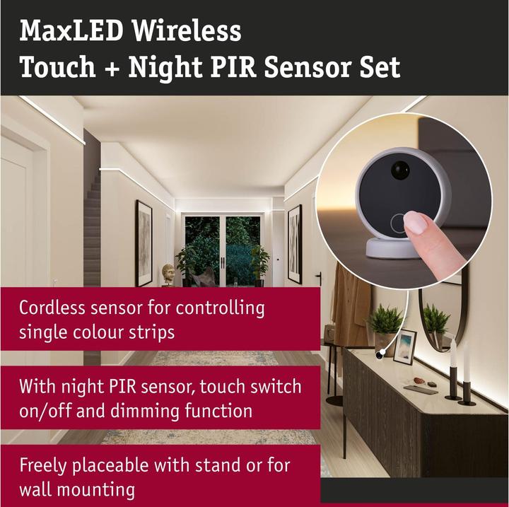 Image du produit Paulmann MaxLED Wireless PIR & Touch Sensor Set