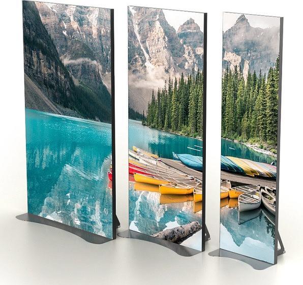 DSS Indoor LED Stele Portrait, 79", schwarz