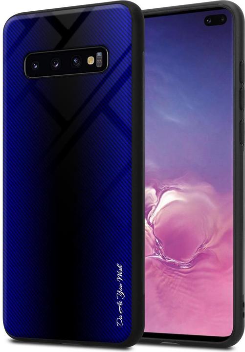 Actual product image Cadorabo TPU Striped Glass Cover (Samsung Galaxy S10+)