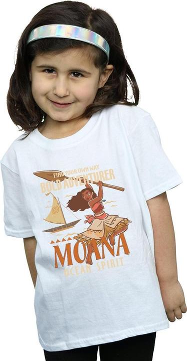 Actual product image Disney Girls Moana Find Your Own Way Cotton T-Shirt (140, 146)