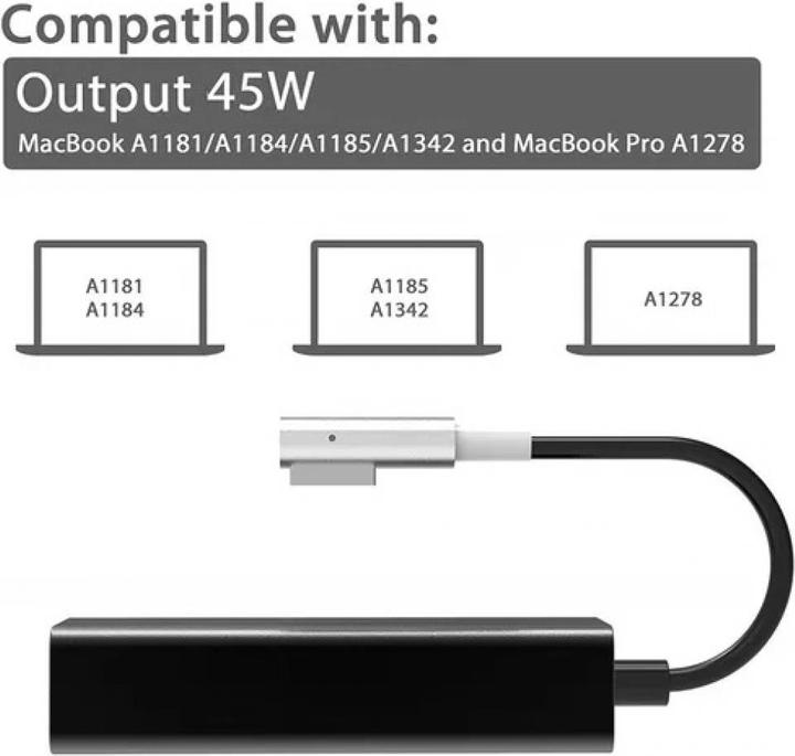 Image du produit PowerGuard Adaptateur USB-C MagSafe Convertisseur L-Style (45W)