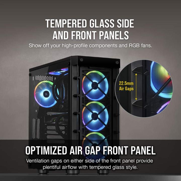 Immagine prodotto Corsair iCUE 465X RGB (ATX, mATX, Mini-ITX)