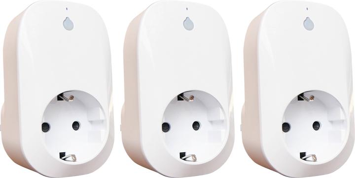 Shelly WLAN socket outlet plug, 16 A, measuring function, white, 3 pieces