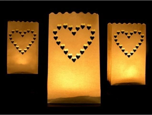 Actual product image Partydeco Lanterns, candle bags, 15 x 9 x 26cm (1 pkt / 10 pc.) (10 pcs.)