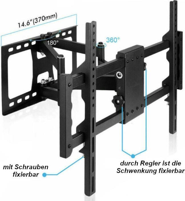 Image du produit Hermex Support mural universel pour TV (Mur, 85", 60 kg)