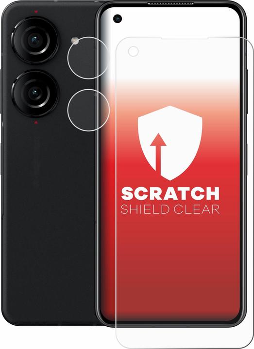 Actual product image upscreen Scratch Shield Clear Premium Screen Protector for Asus ZenFone 10 (Front+Camera) (1 Piece, Asus Zenfone 10)