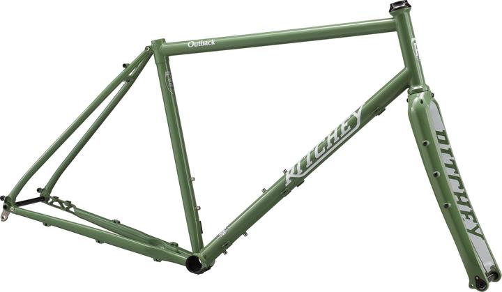 Actual product image Ritchey Outback V4 Disc Gravel Frame Kit, 650B/700C, Di2, M, winter sage/white