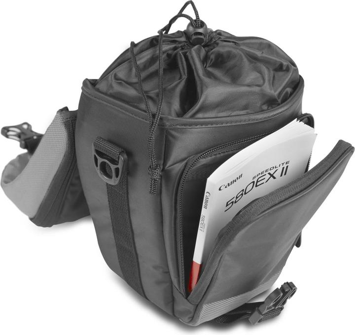 Produktbild mantona Premium Colttasche schwarz / grau (Kamera Schultertasche, Kamera Bereitschaftstasche, 5.84 l)