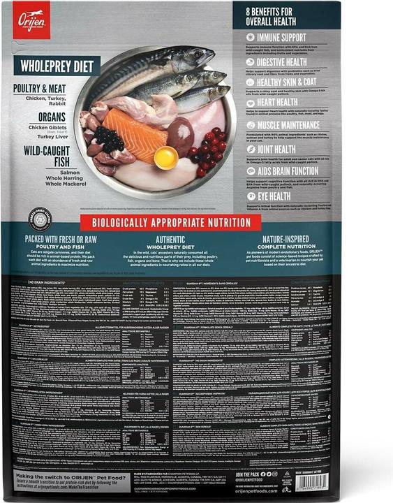 Produktbild Orijen Trockenfutter Cat Guardian 8, 4.5 kg (Adult, 1 Stk., 4500 g)