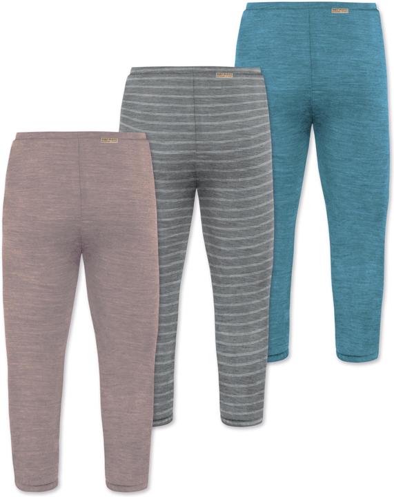Actual product image Normani 3-pack baby merino pants with feet - 9543 (56)