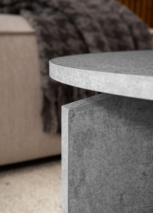 Produktbild FineBuy Couchtisch 70 cm Wohnzimmertisch Sofatisch Rund Gross Kaffeetisch Modern (70 x 70 x 33 cm)