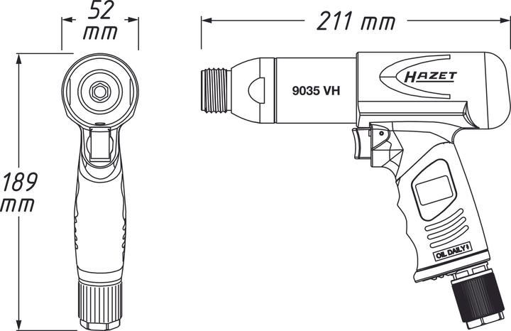 Immagine prodotto HAZET Kit martello scalpellatore 9035H/6 ∙ Numero utensili: 6 (Aria compressa)