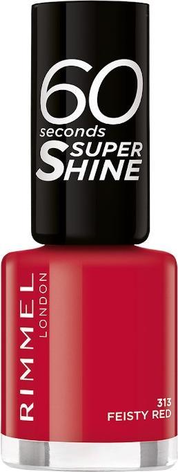 Image du produit Rimmel London 60 Seconds Super Shine Feisty Red 313 8 ml (313, Vernis couleur)