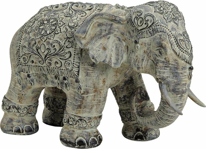 Actual product image G. Wurm Decoration figure elephant, made of polyresin, 38 cm (26 x 34 x 45.5 cm)