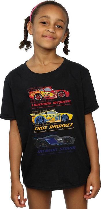 Actual product image Cars Girls Racer Profile Cotton T-Shirt (128)
